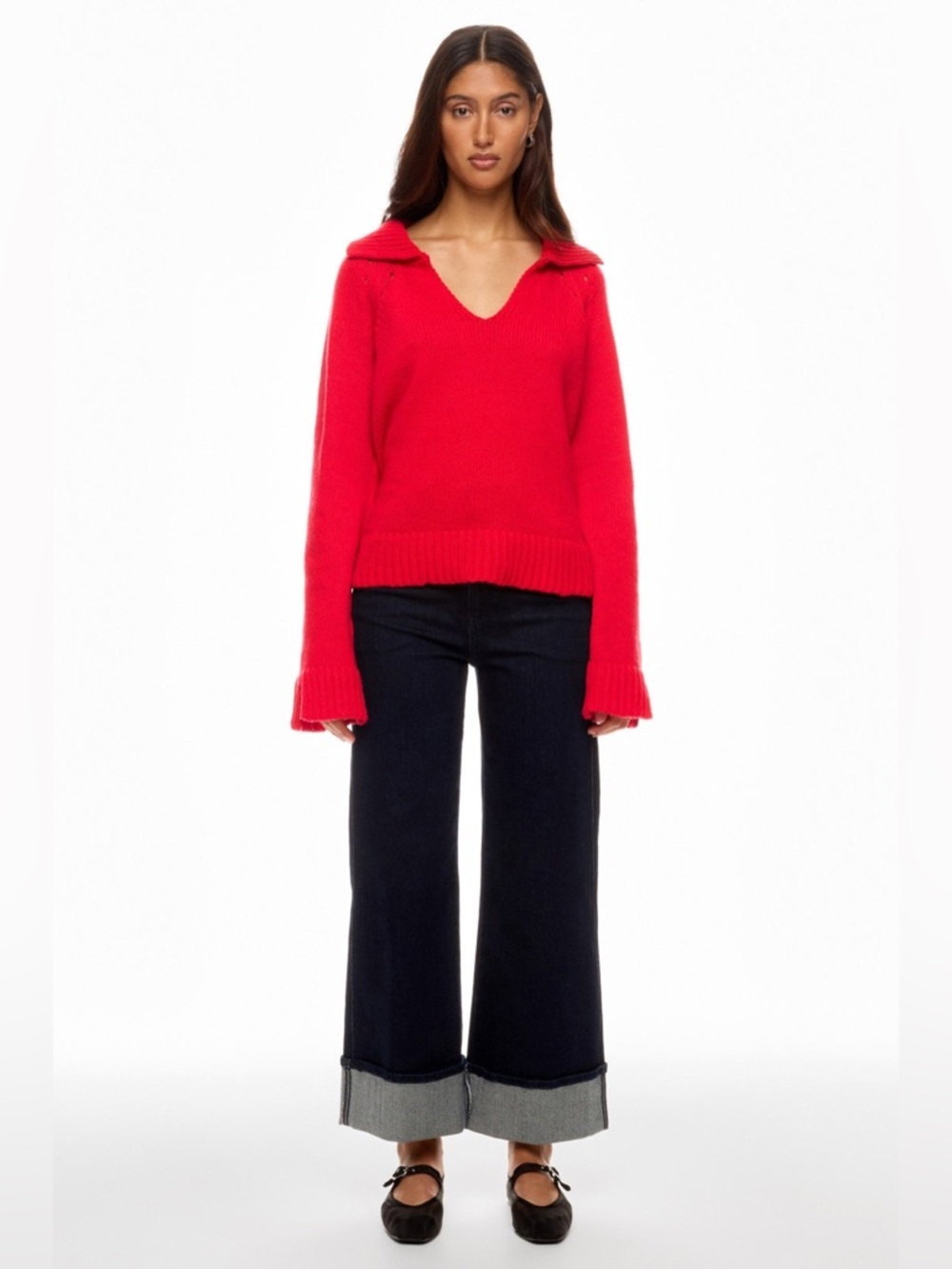 Ciao Lucia Women’s Red Belinha Pullover Sweater, Size Medium